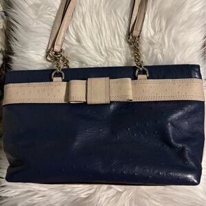 Kate Spade Navy and Beige Shoulder Bag